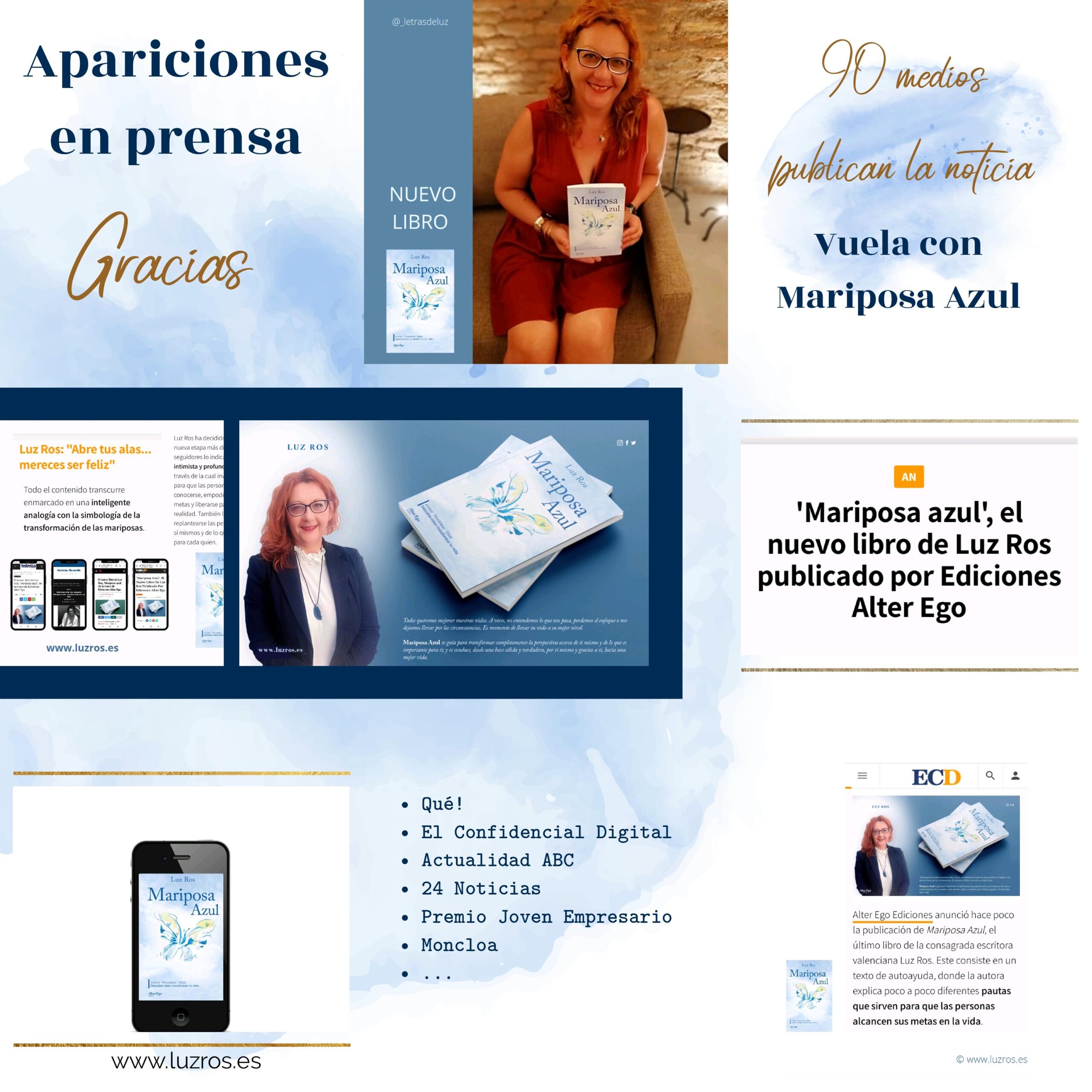 Luz Ros, escritora. Apariciones en prensa. www.luzros.es